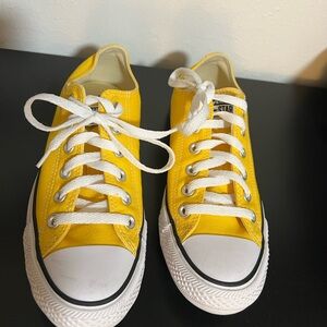 Converse Yellow White Sneakers Classic Canvas Design